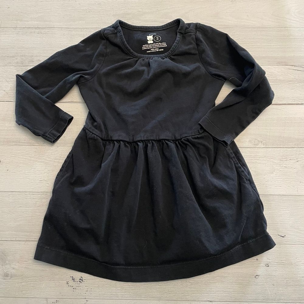 Primary‎ baby black pocket dress size 2